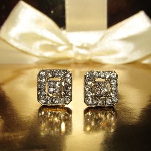 Silver Square Earrings